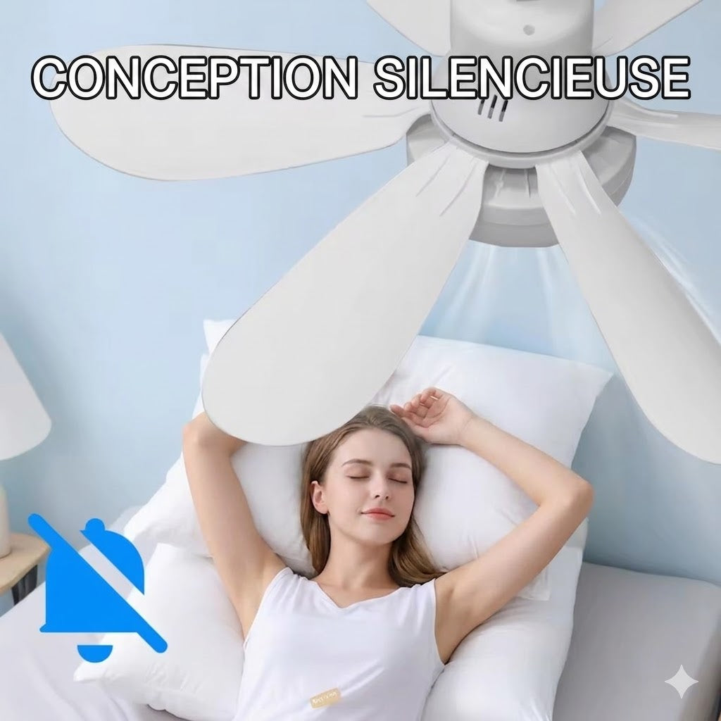 Ventilateur LED E27 Remote