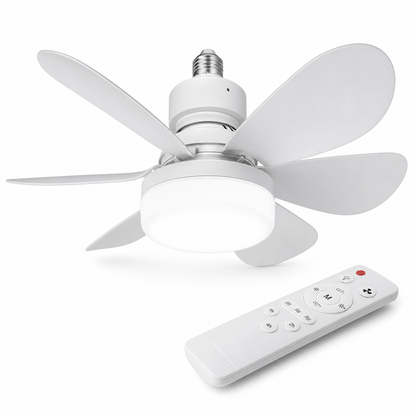 Ventilateur LED E27 Remote